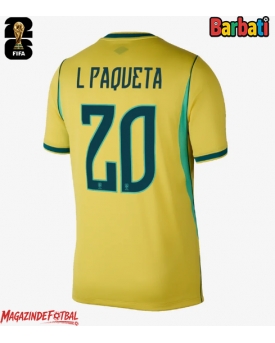 Brazilia Lucas Paqueta #20 Tricou Fotbal Replică Mondial 2026 Barbati Acasa Brazilia Lucas Paqueta #20 Tricou Fotbal Replică Mondial 2026 Barbati Acasa